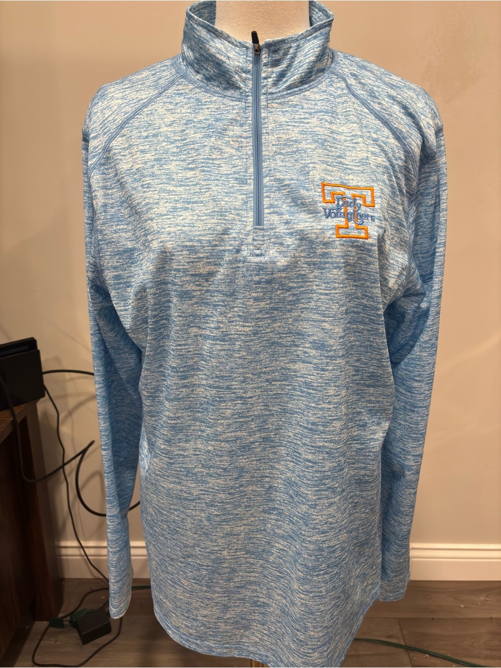 Badger Sport Tennessee Volunteers Quarter Zip Pullover Women’s XL Blue Space Dye